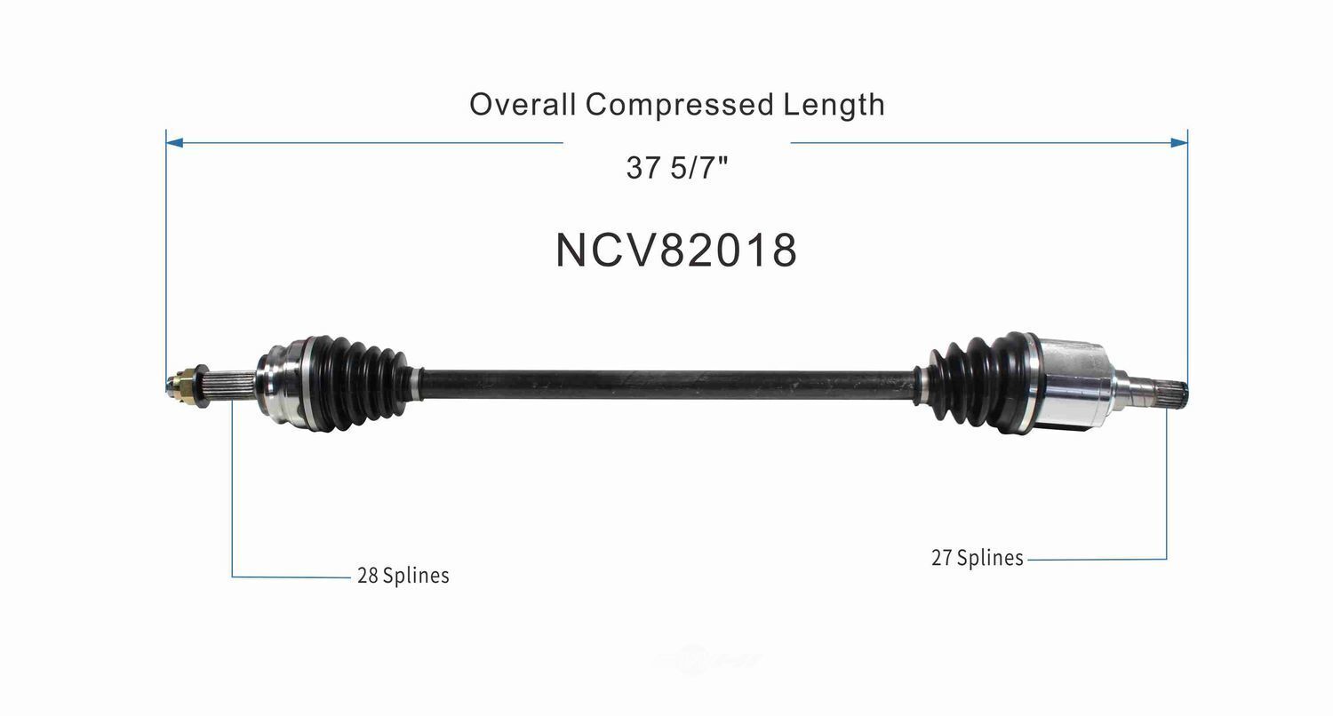 GSP North America NCV82018 CV Axle Assembly