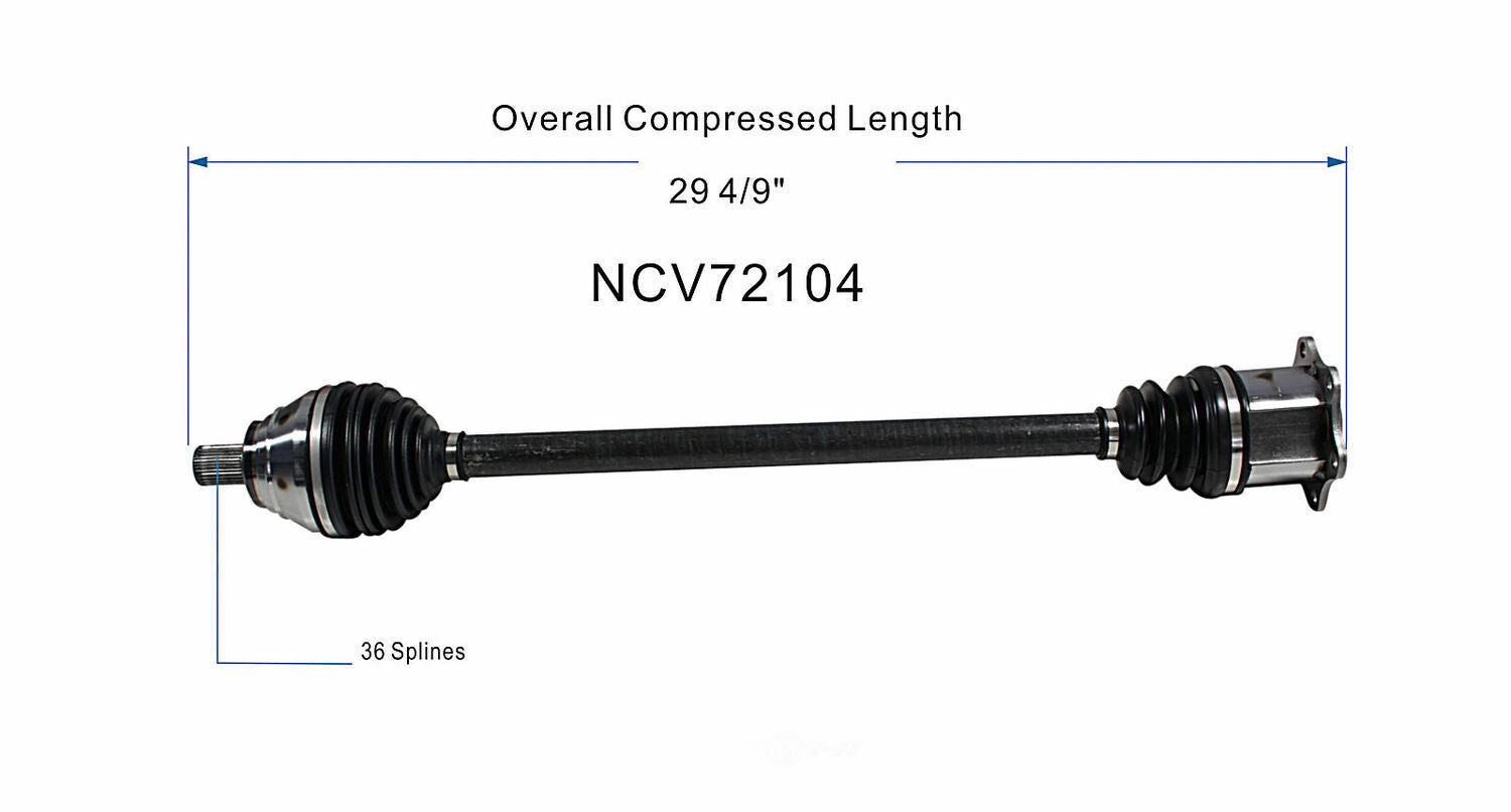 GSP North America NCV72104 CV Axle Assembly