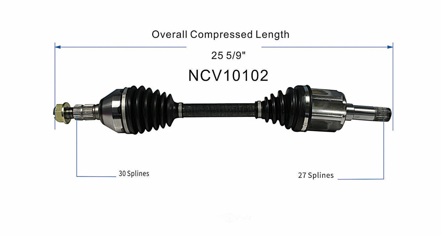GSP North America NCV10102 CV Axle Assembly