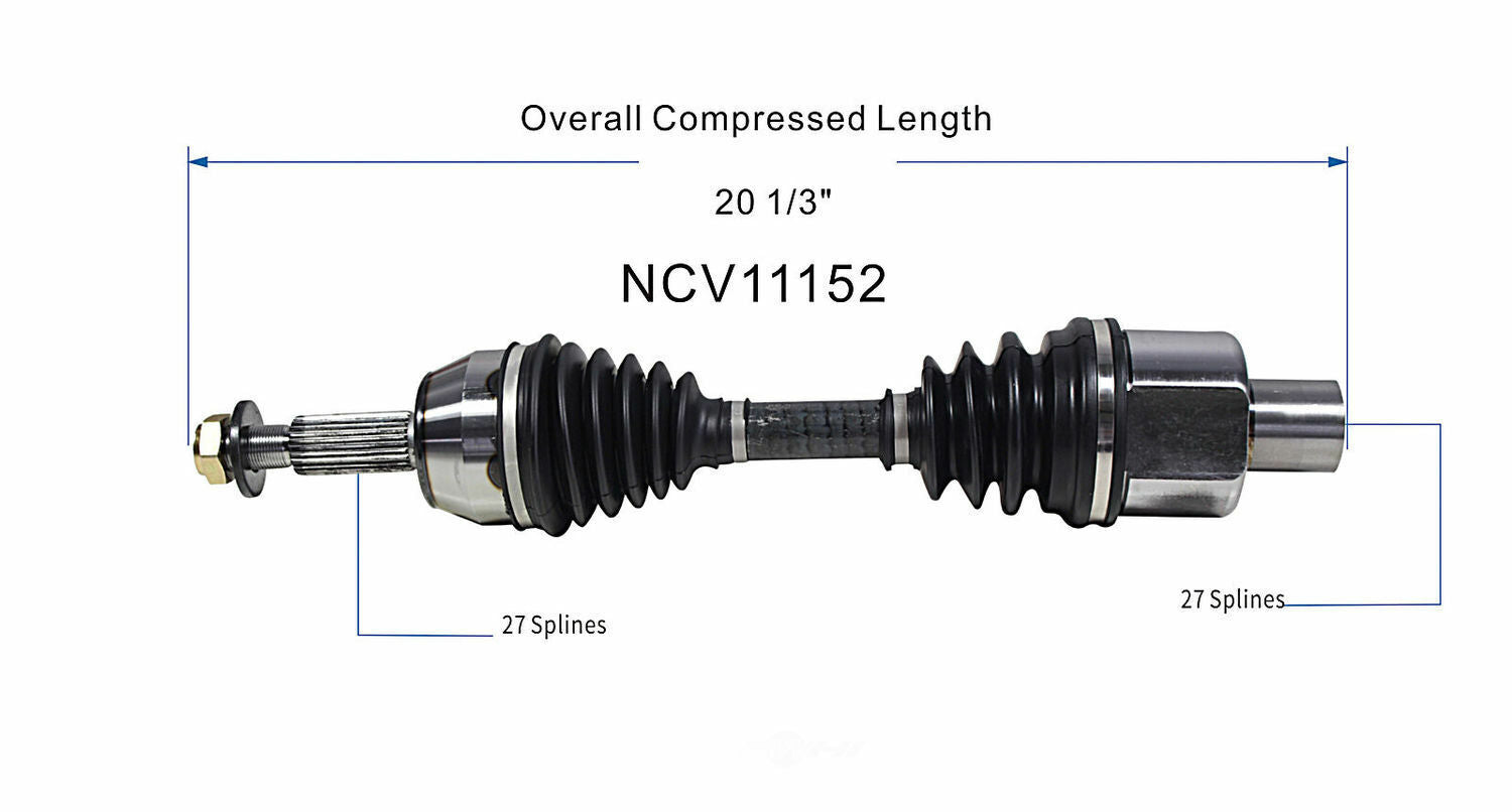 GSP North America NCV11152 CV Axle Assembly