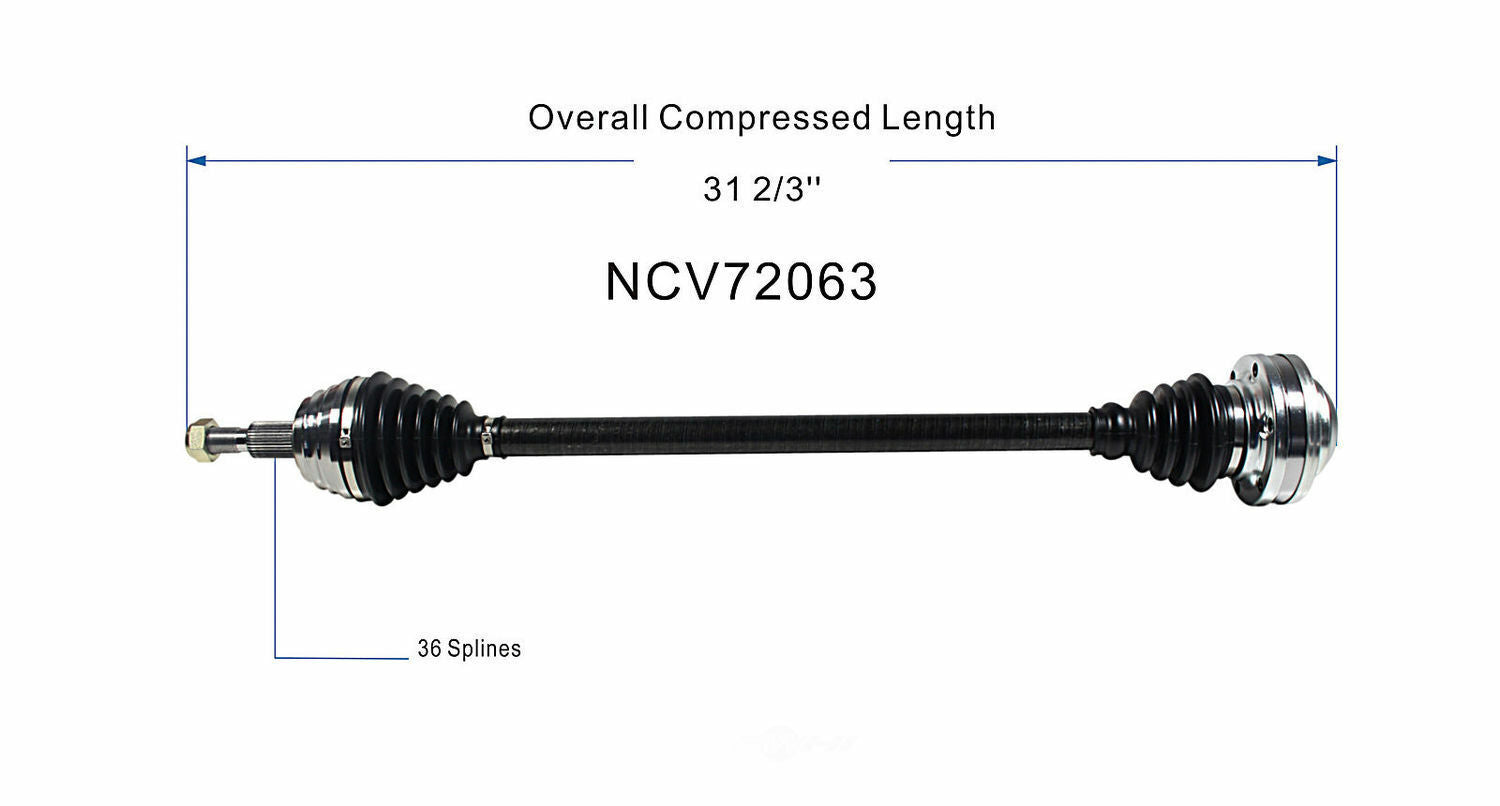 GSP North America NCV72063 CV Axle Assembly