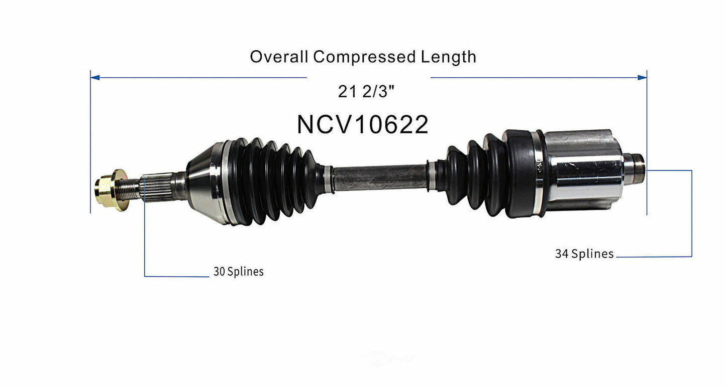 GSP North America NCV10622 CV Axle Assembly