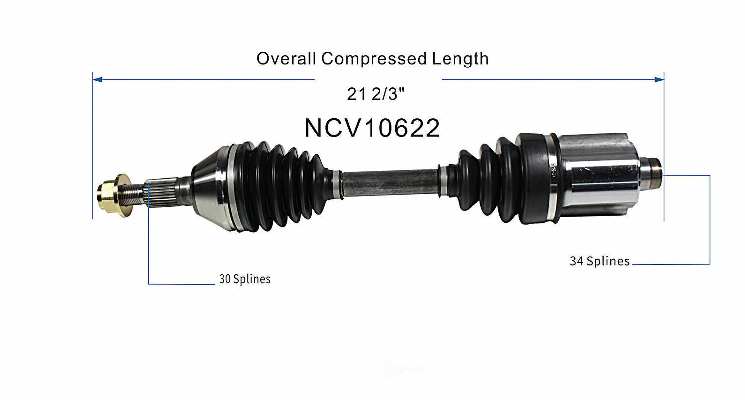 GSP North America NCV10622 CV Axle Assembly
