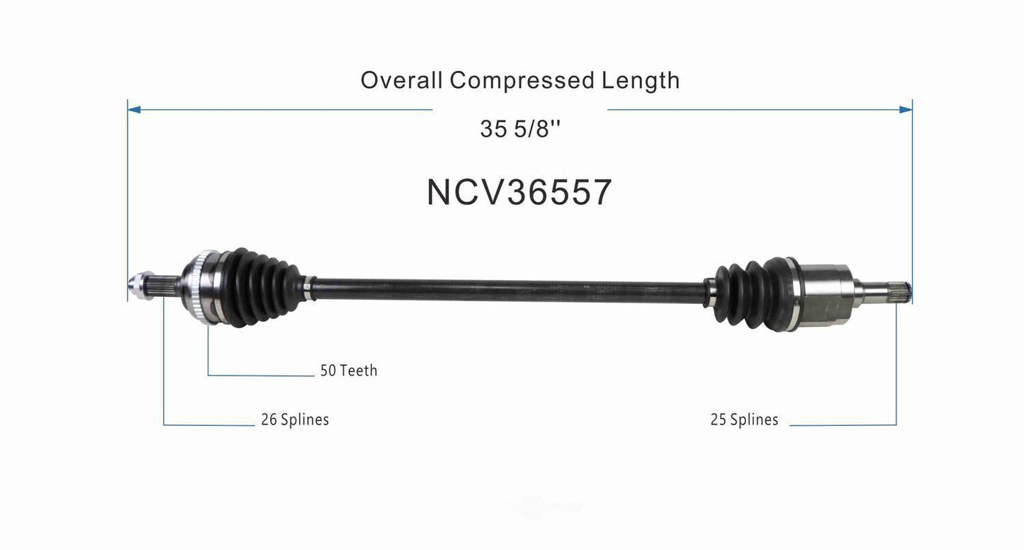 GSP North America NCV36557 CV Axle Assembly