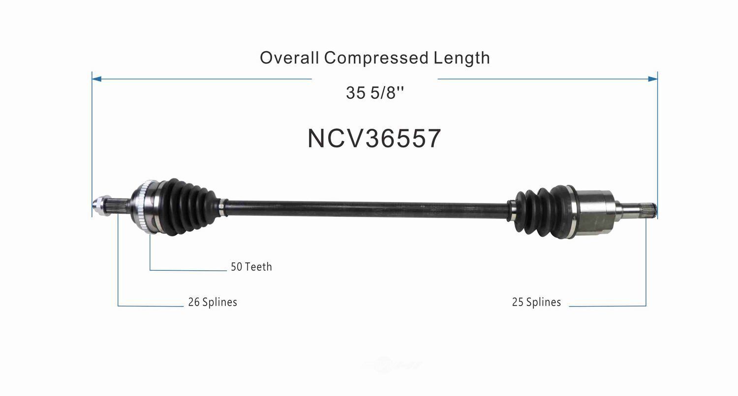 GSP North America NCV36557 CV Axle Assembly
