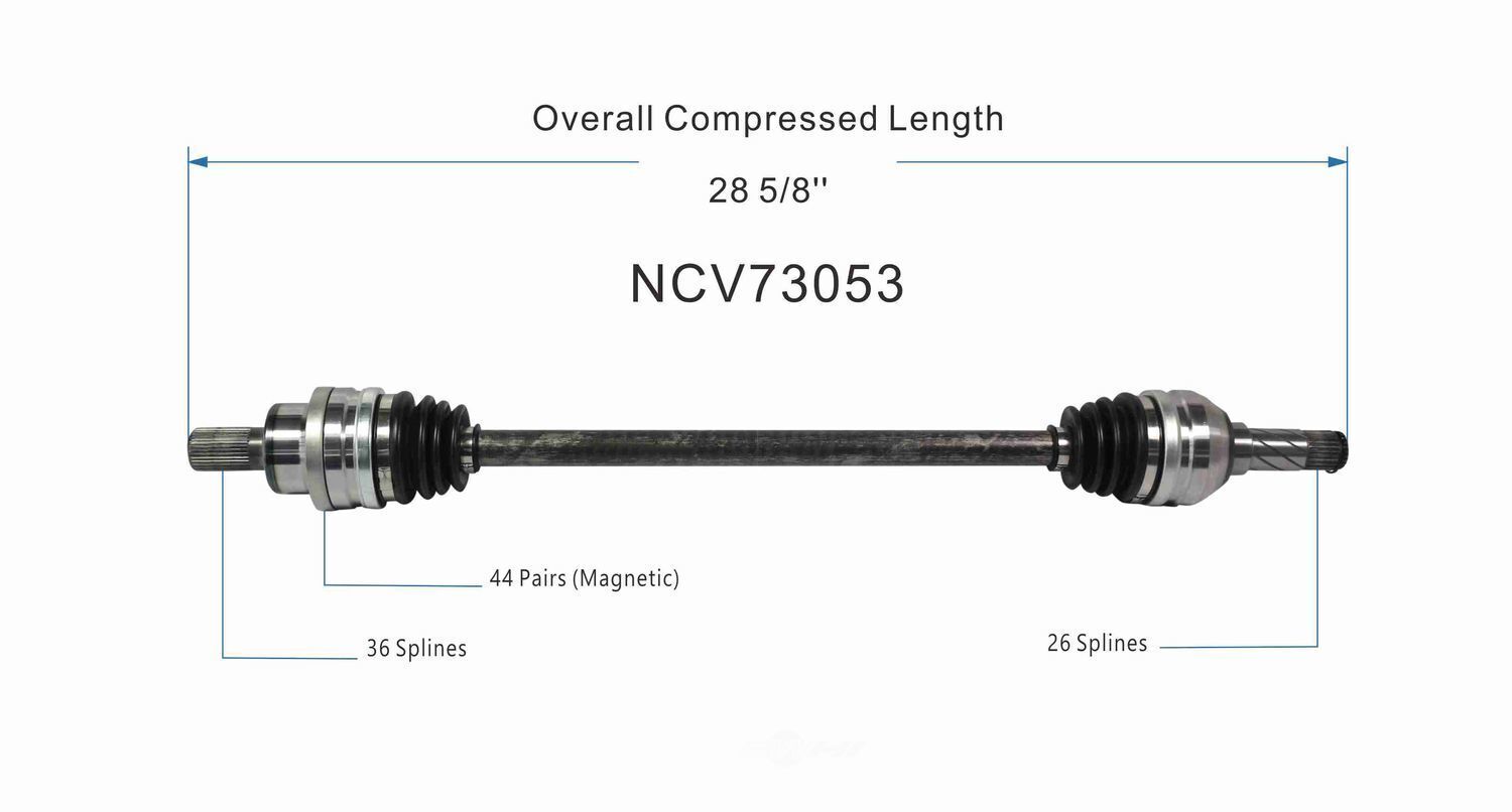 GSP North America NCV73053 CV Axle Assembly