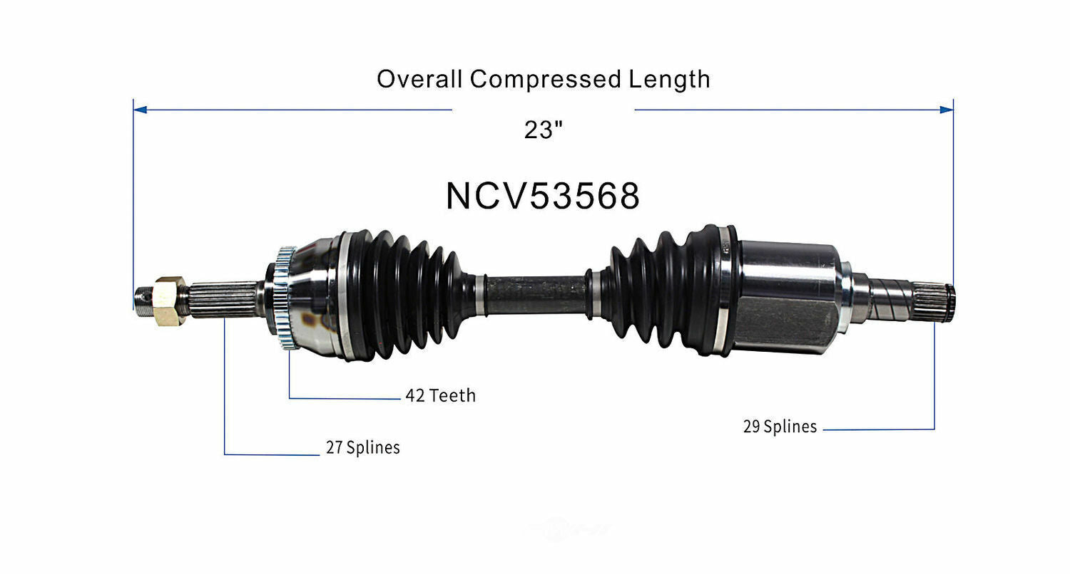 GSP North America NCV53568 CV Axle Assembly