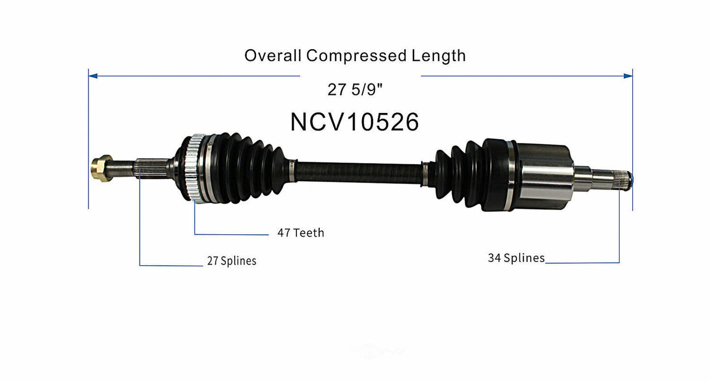 GSP North America NCV10526 CV Axle Assembly