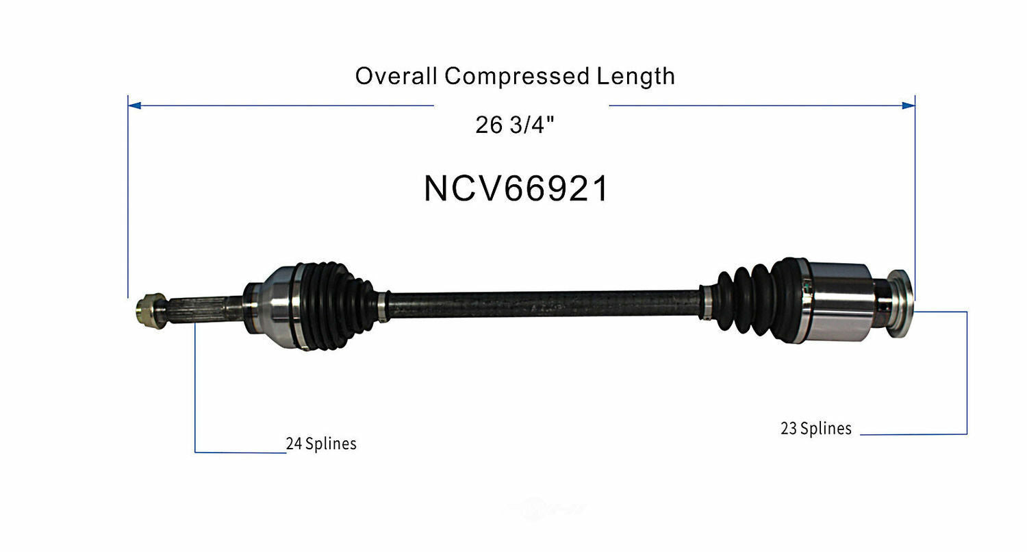 GSP North America NCV66921 CV Axle Assembly