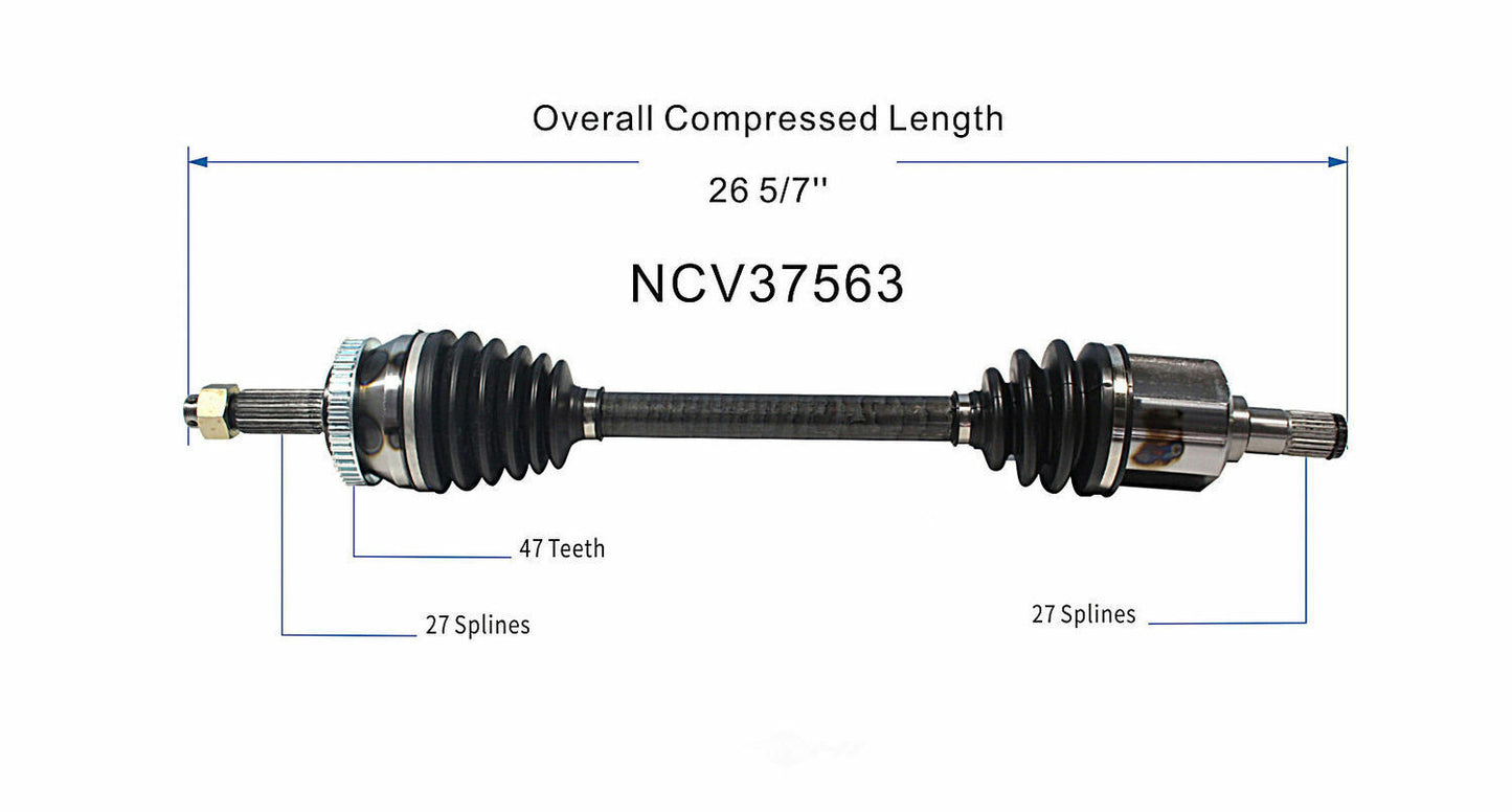 GSP North America NCV37563 CV Axle Assembly