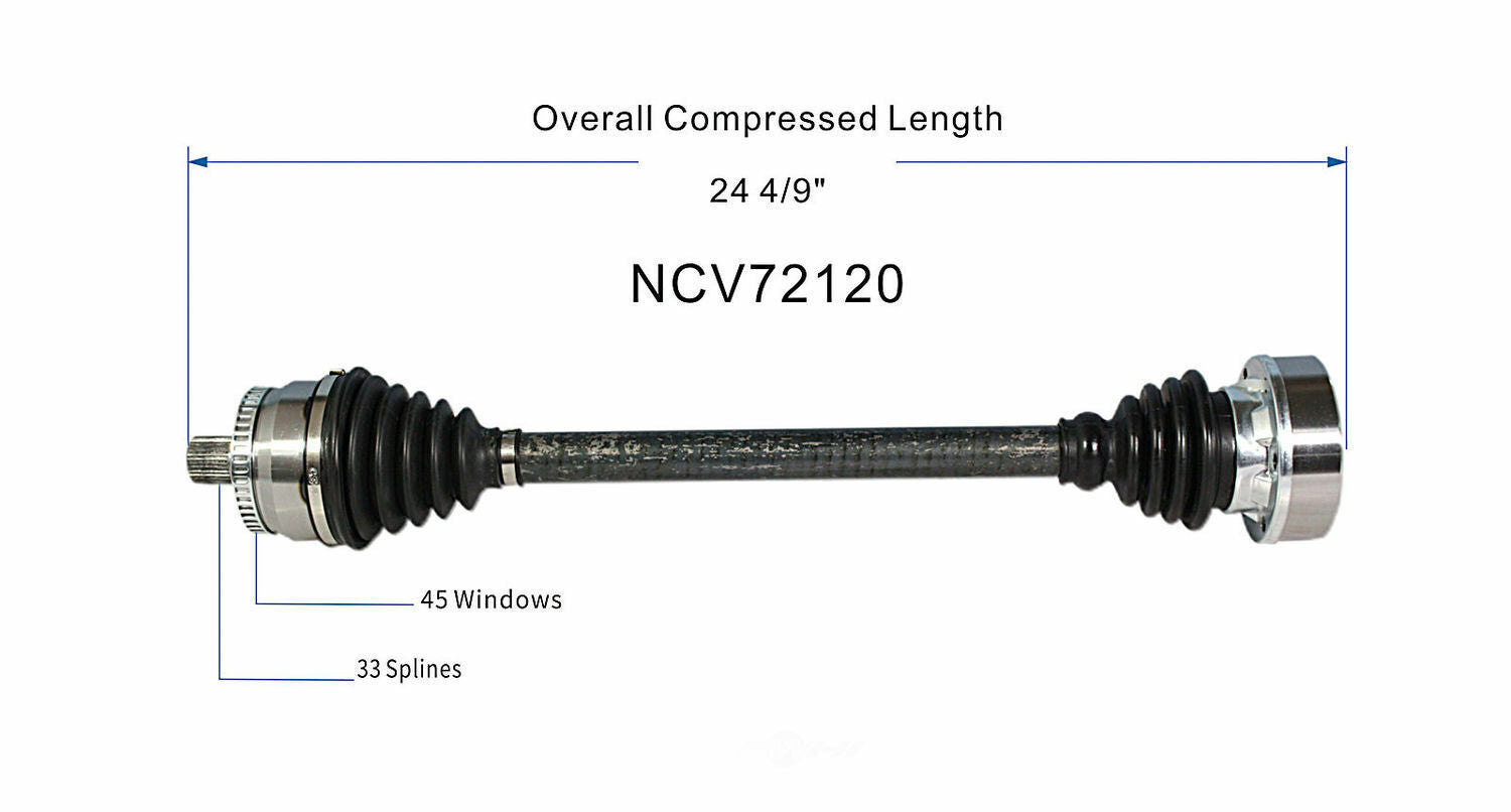 GSP North America NCV72120 CV Axle Assembly