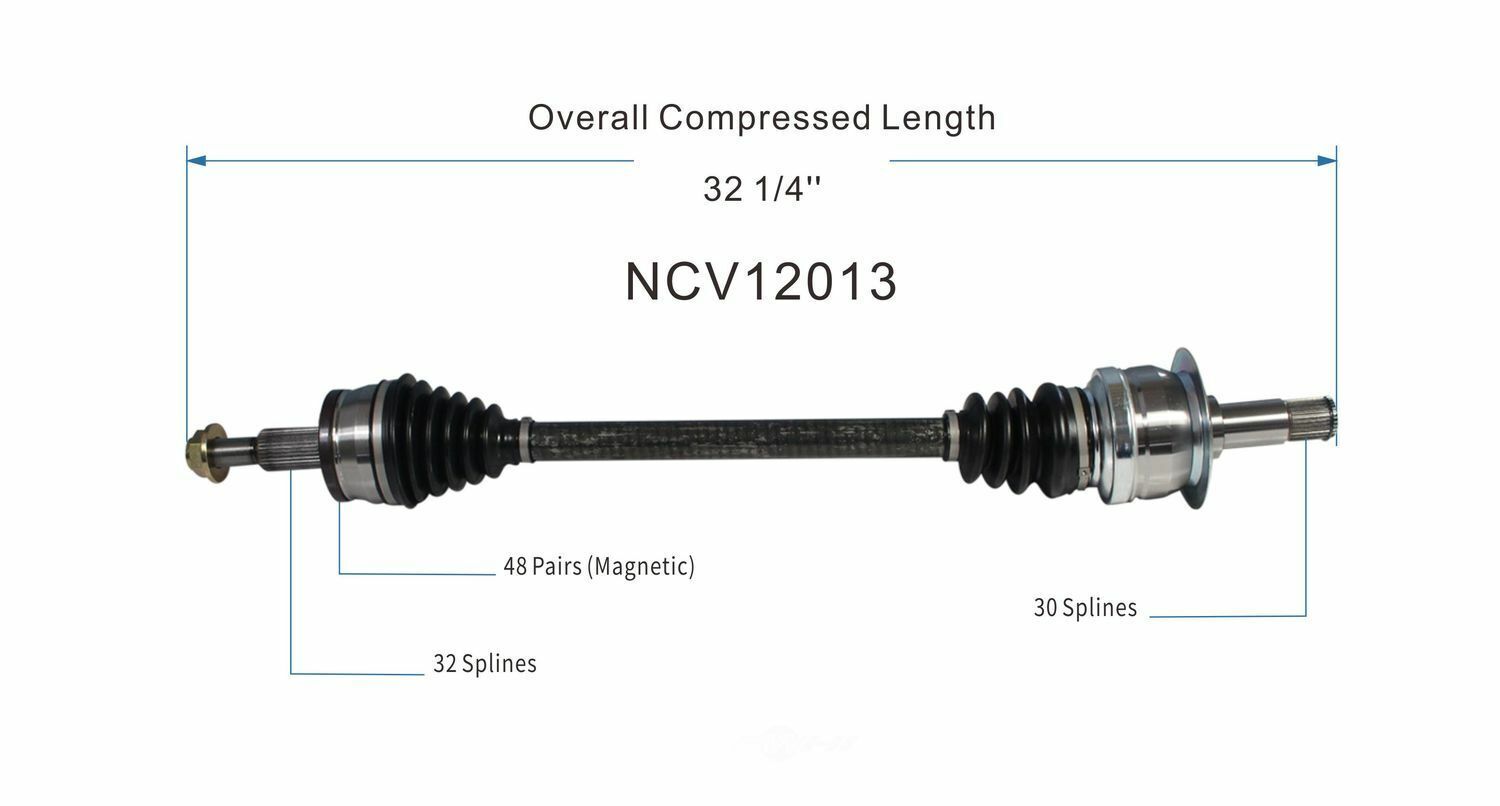 GSP North America NCV12013 CV Axle Assembly