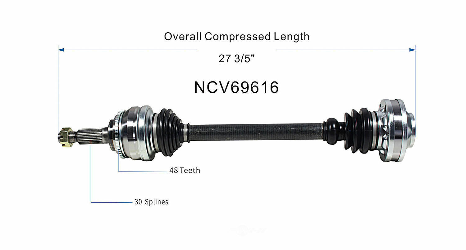 GSP North America NCV69616 CV Axle Assembly