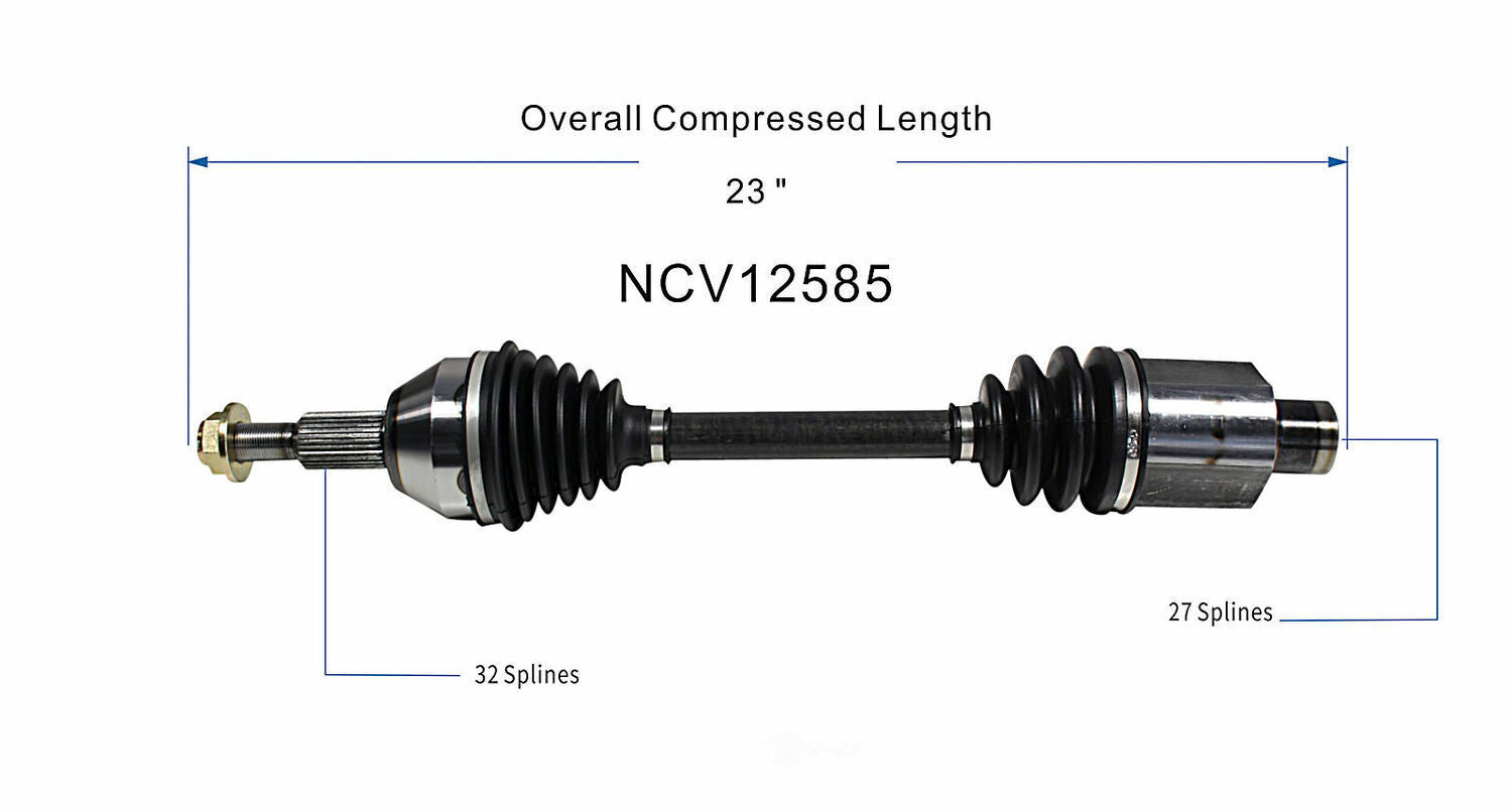 GSP North America NCV12585 CV Axle Assembly