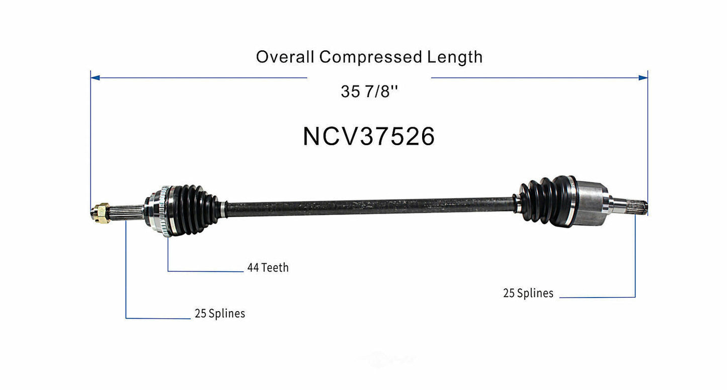 GSP North America NCV37526 CV Axle Assembly