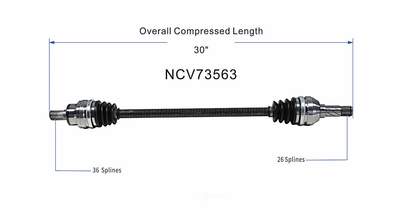 GSP North America NCV73563 CV Axle Assembly