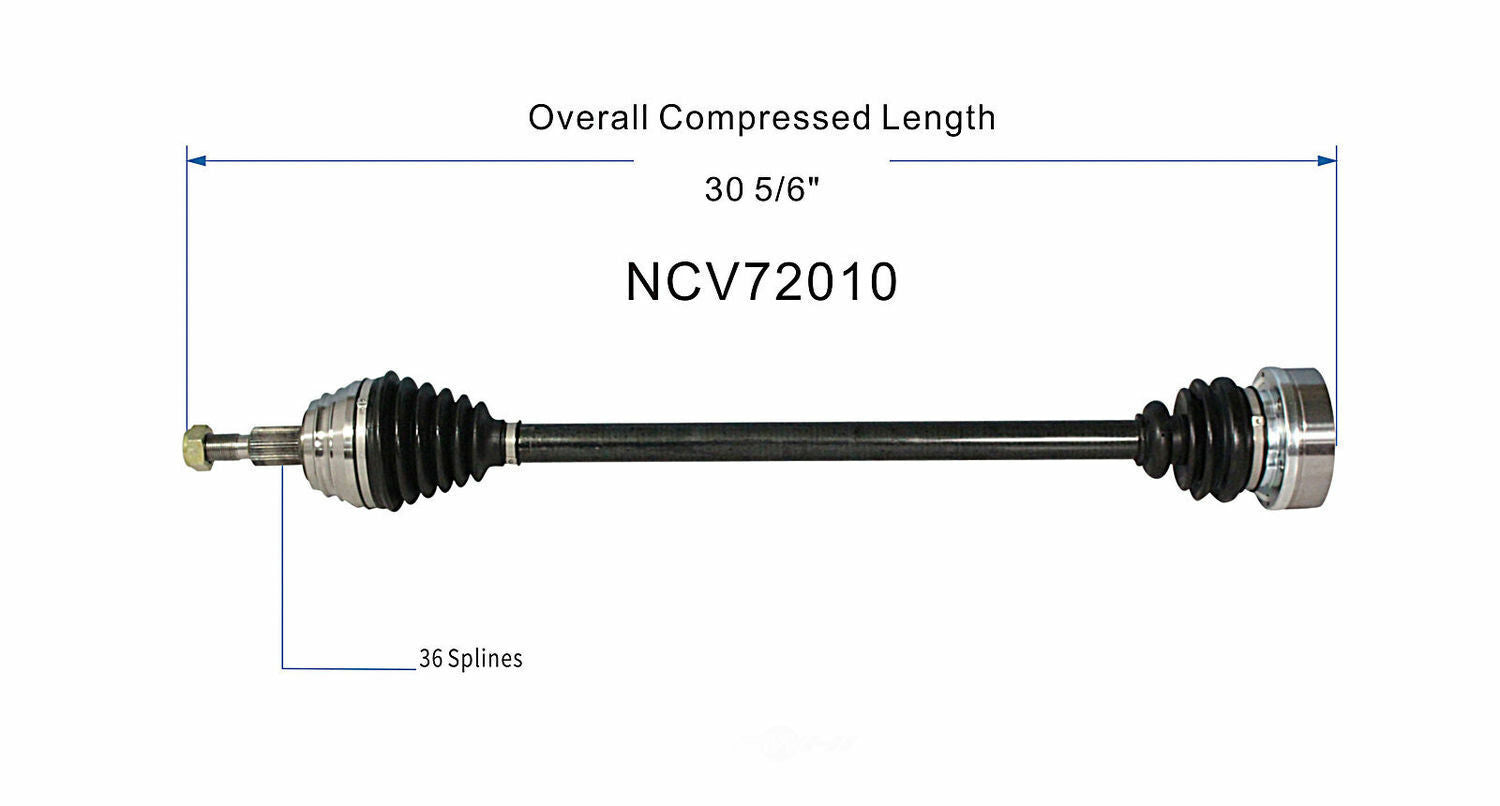 GSP North America NCV72010 CV Axle Assembly