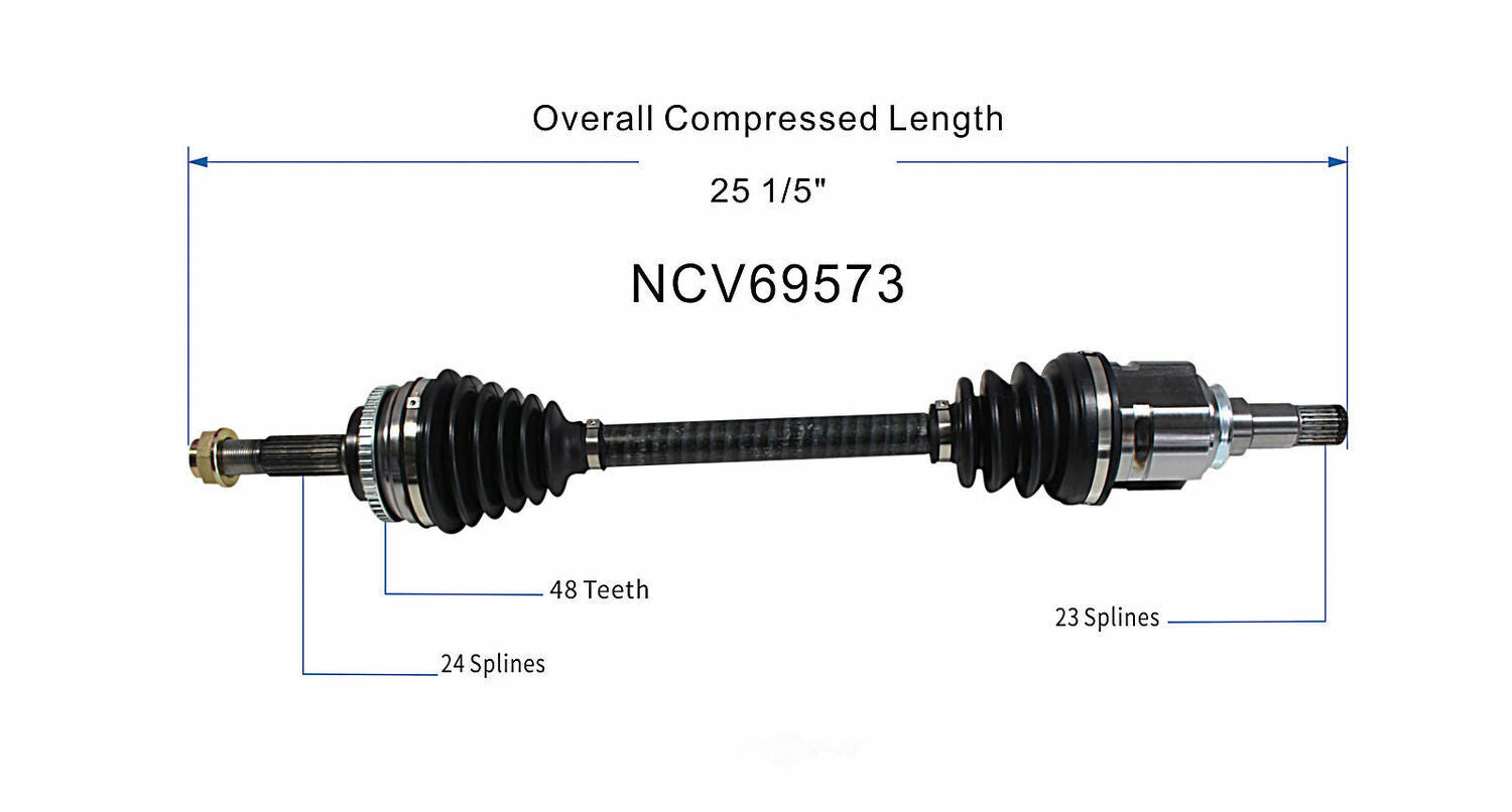 GSP North America NCV69573 CV Axle Assembly