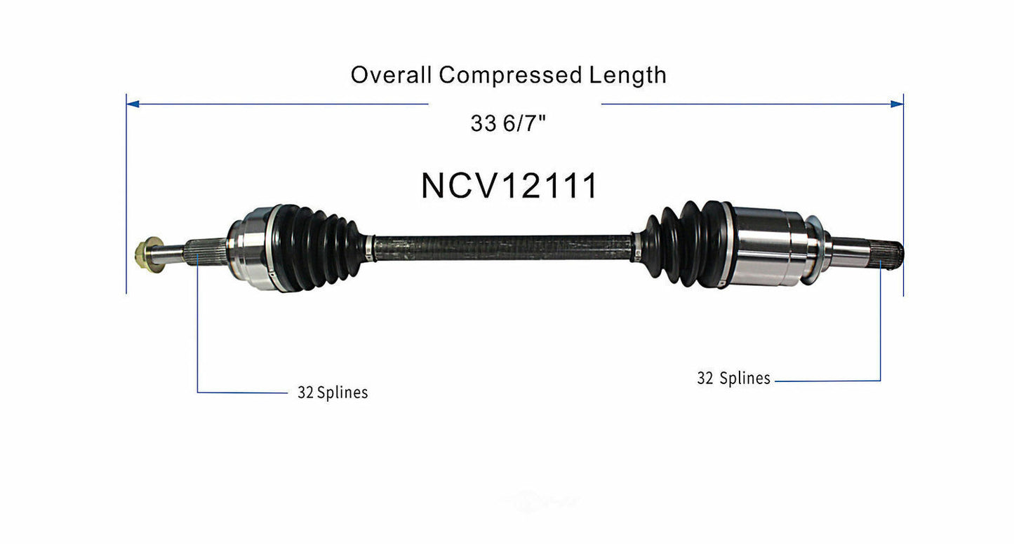 GSP North America NCV12111 CV Axle Assembly