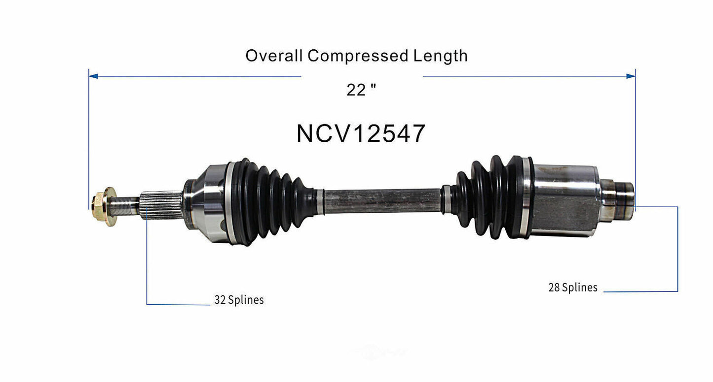 GSP North America NCV12547 CV Axle Assembly