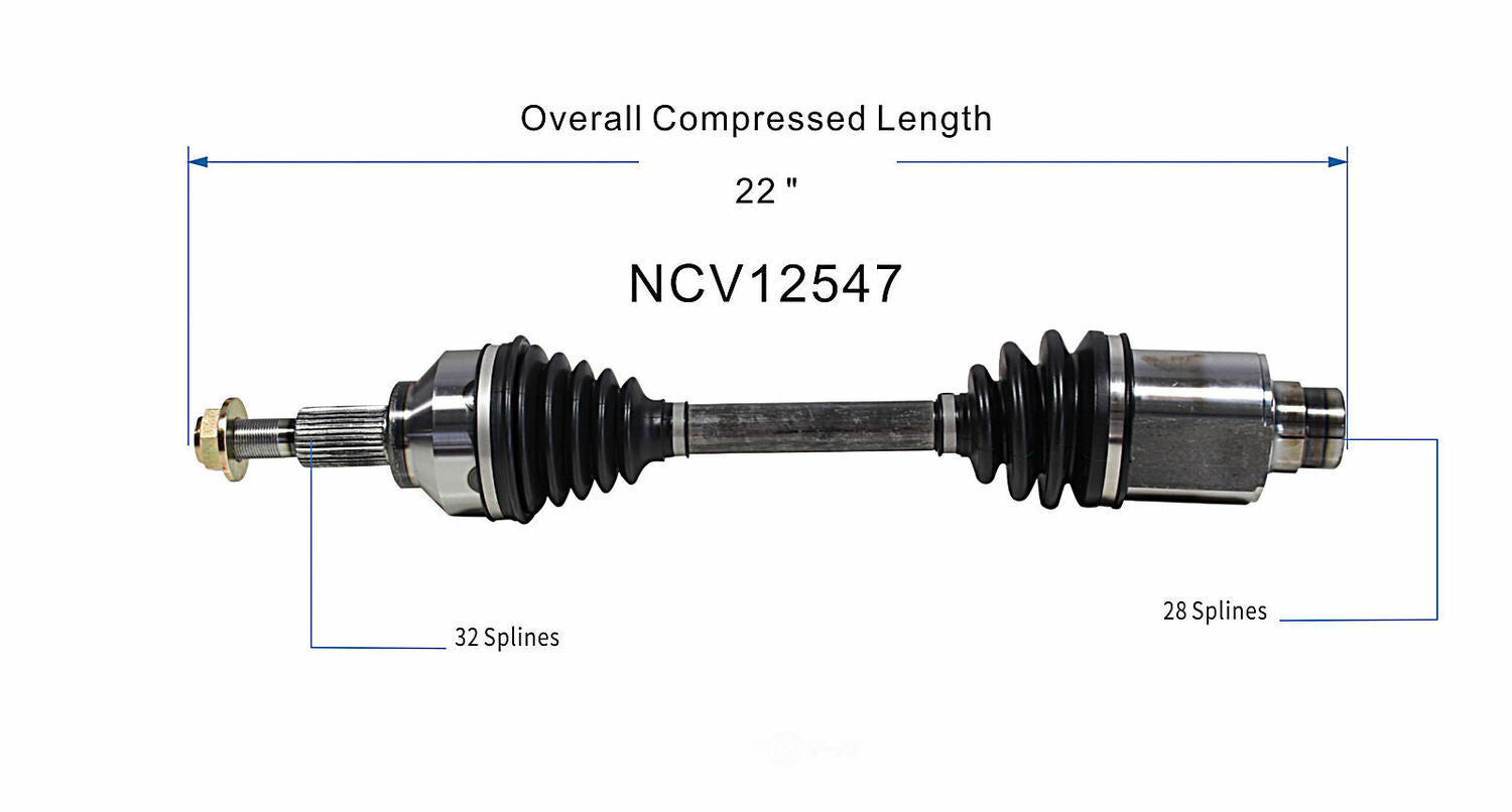 GSP North America NCV12547 CV Axle Assembly