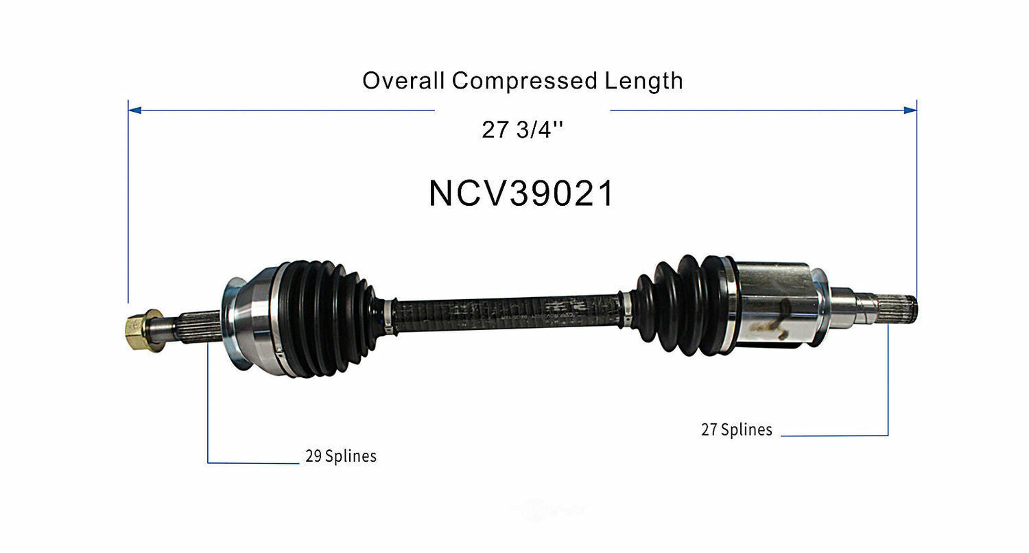 GSP North America NCV39021 CV Axle Assembly