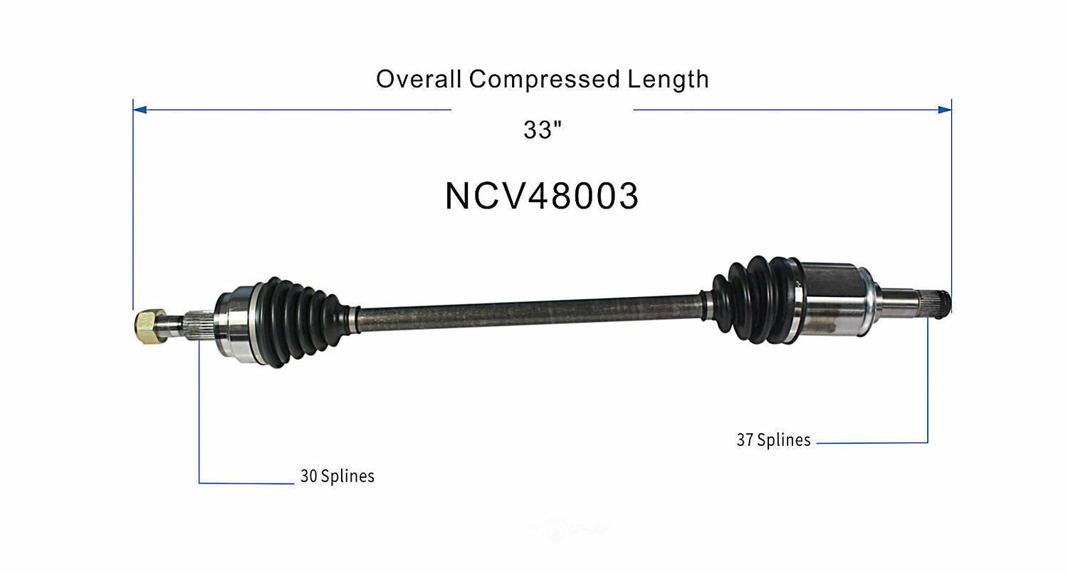 GSP North America NCV48003 CV Axle Assembly