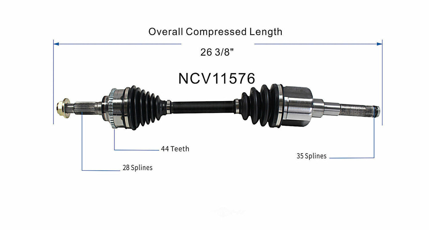 GSP North America NCV11576 CV Axle Assembly