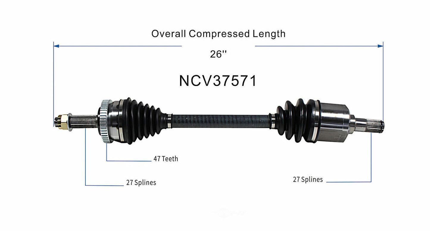 GSP North America NCV37571 CV Axle Assembly