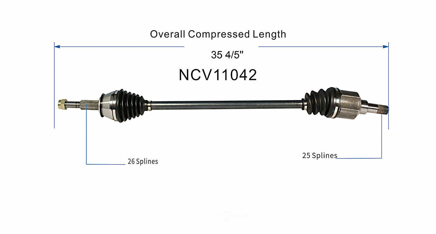 GSP North America NCV11042 CV Axle Assembly