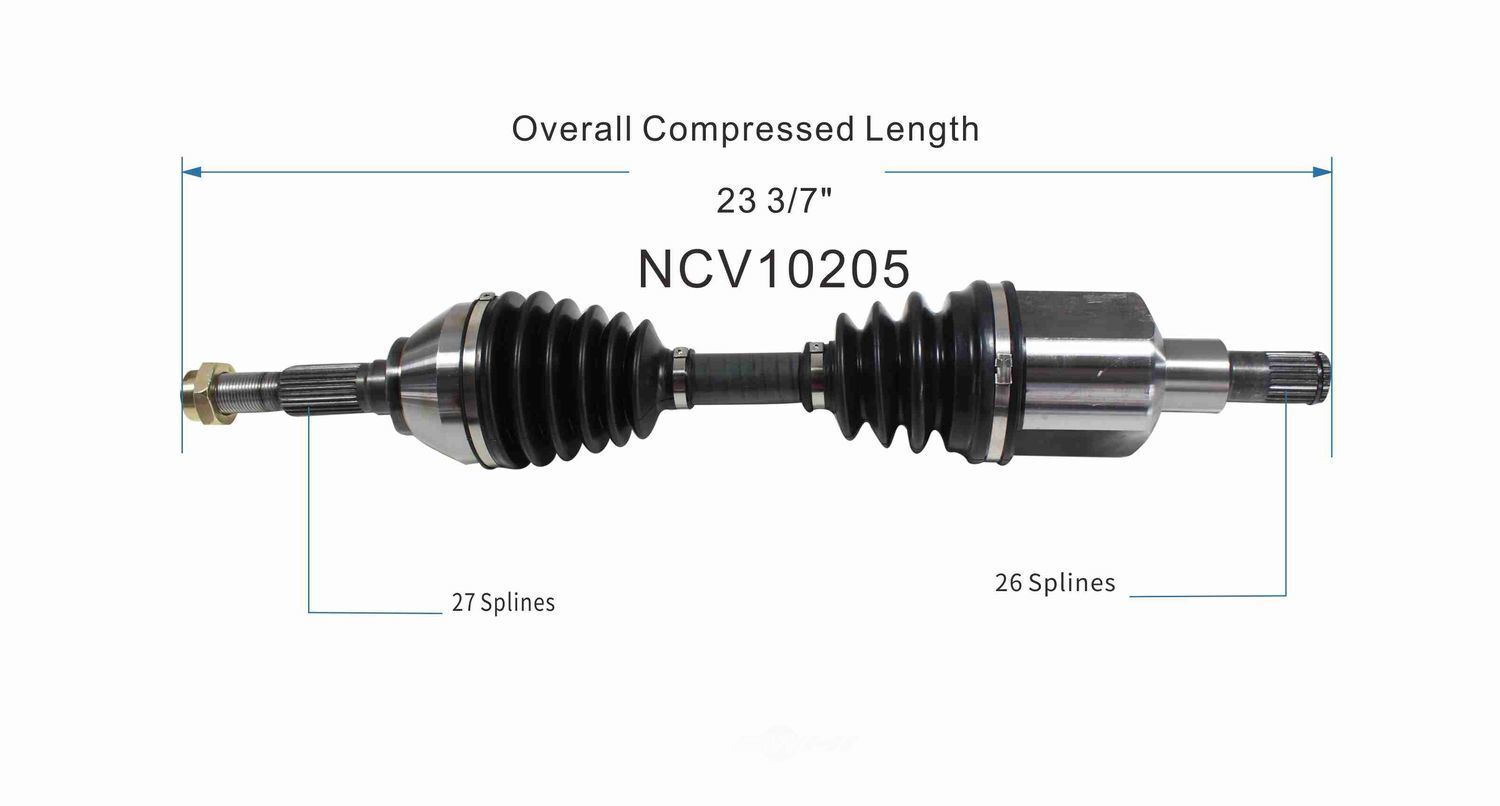 GSP North America NCV10205 CV Axle Assembly