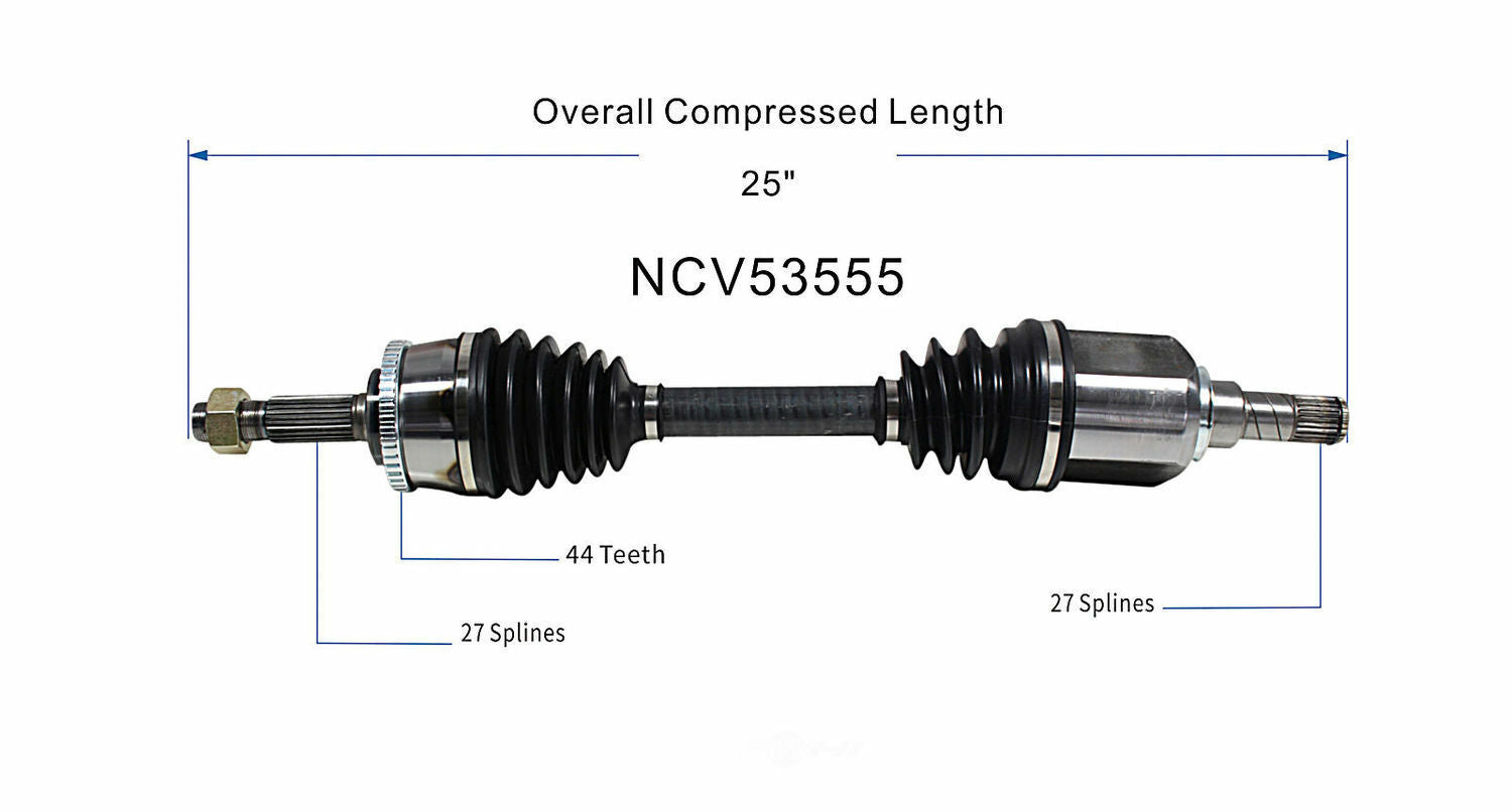 GSP North America NCV53555 CV Axle Assembly