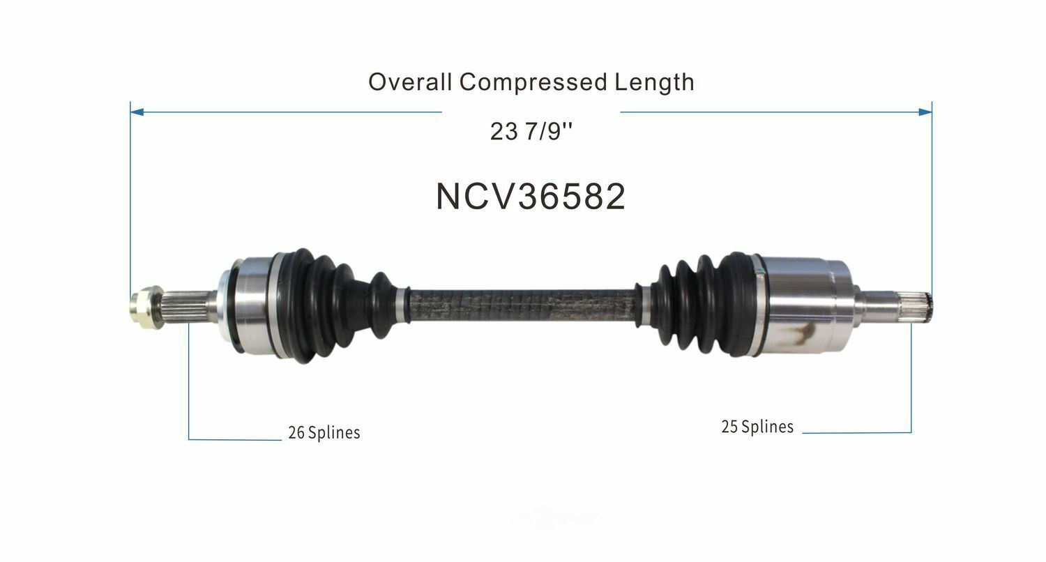 GSP North America NCV36582 CV Axle Assembly