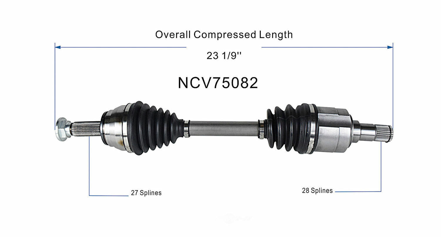 GSP North America NCV75082 CV Axle Assembly