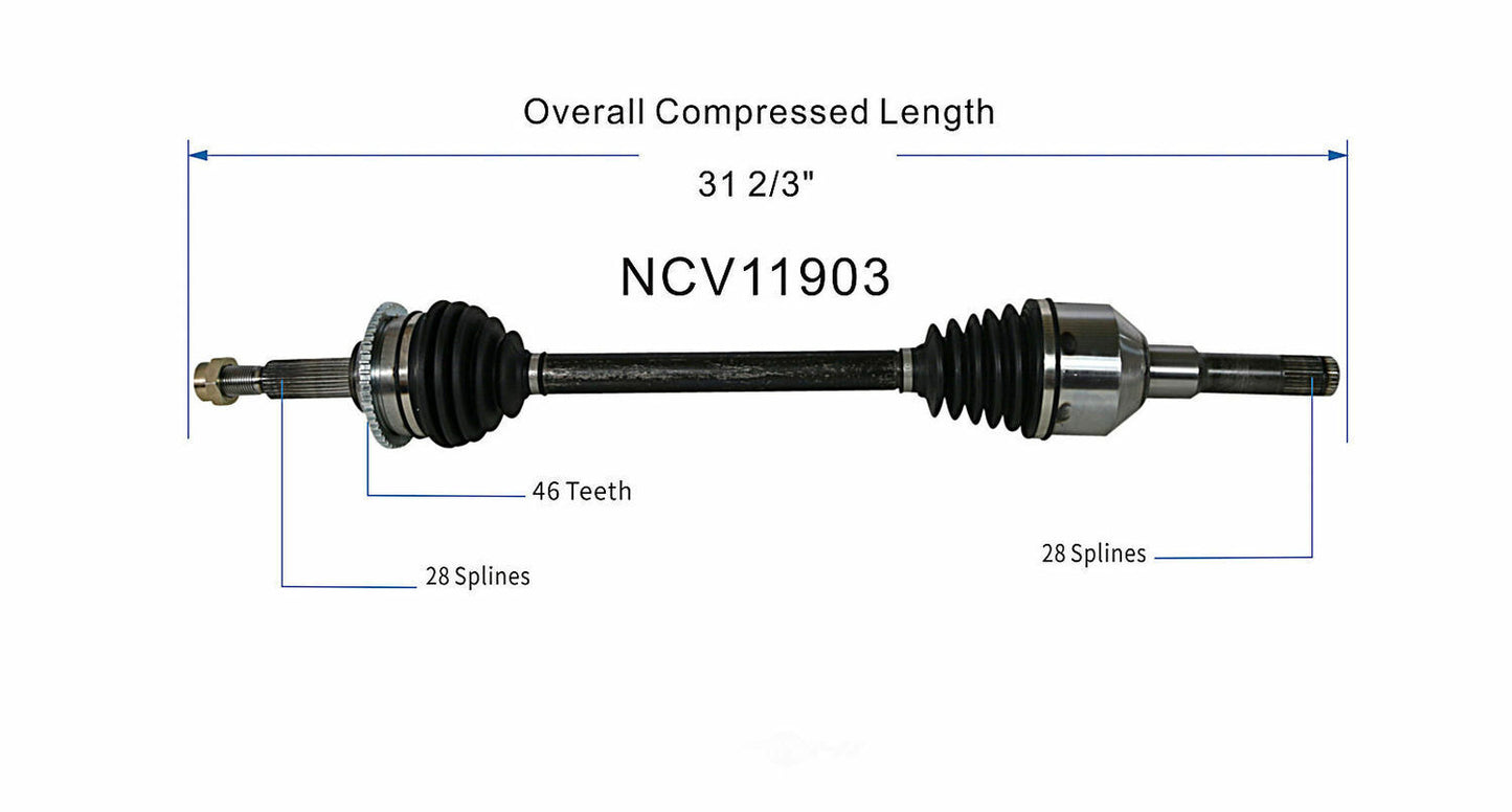 GSP North America NCV11903 CV Axle Assembly