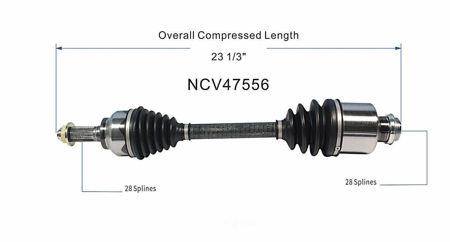 GSP North America NCV47556 CV Axle Assembly