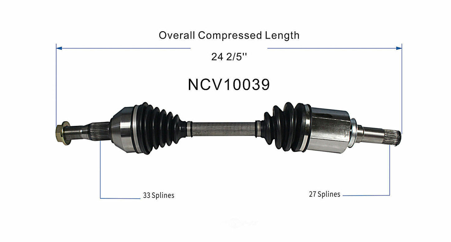 GSP North America NCV10039 CV Axle Assembly