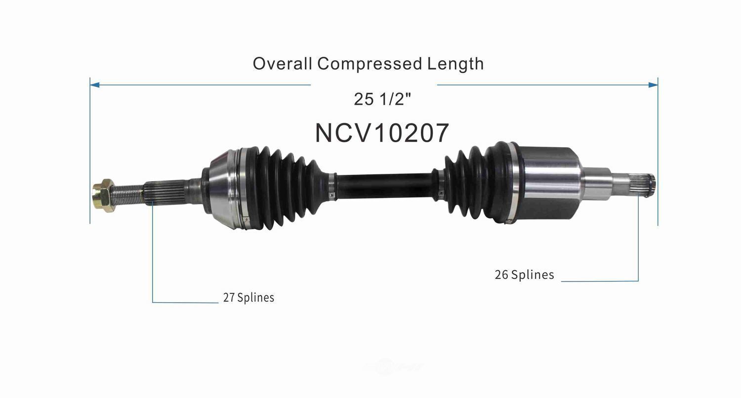 GSP North America NCV10207 CV Axle Assembly