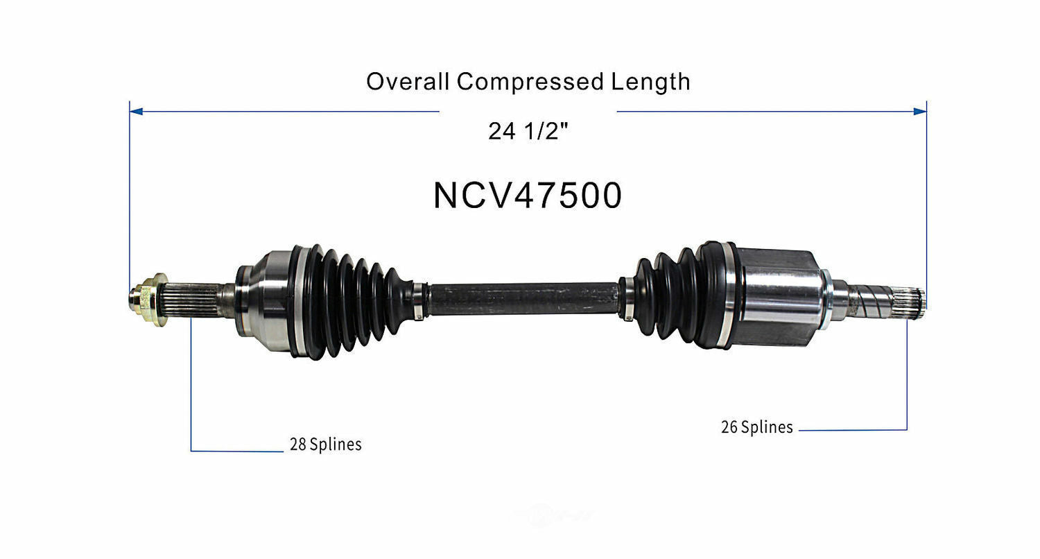 GSP North America NCV47500 CV Axle Assembly