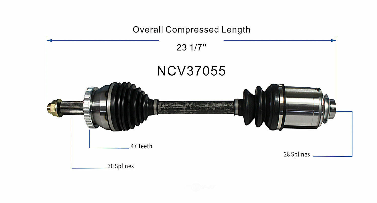 GSP North America NCV37055 CV Axle Assembly
