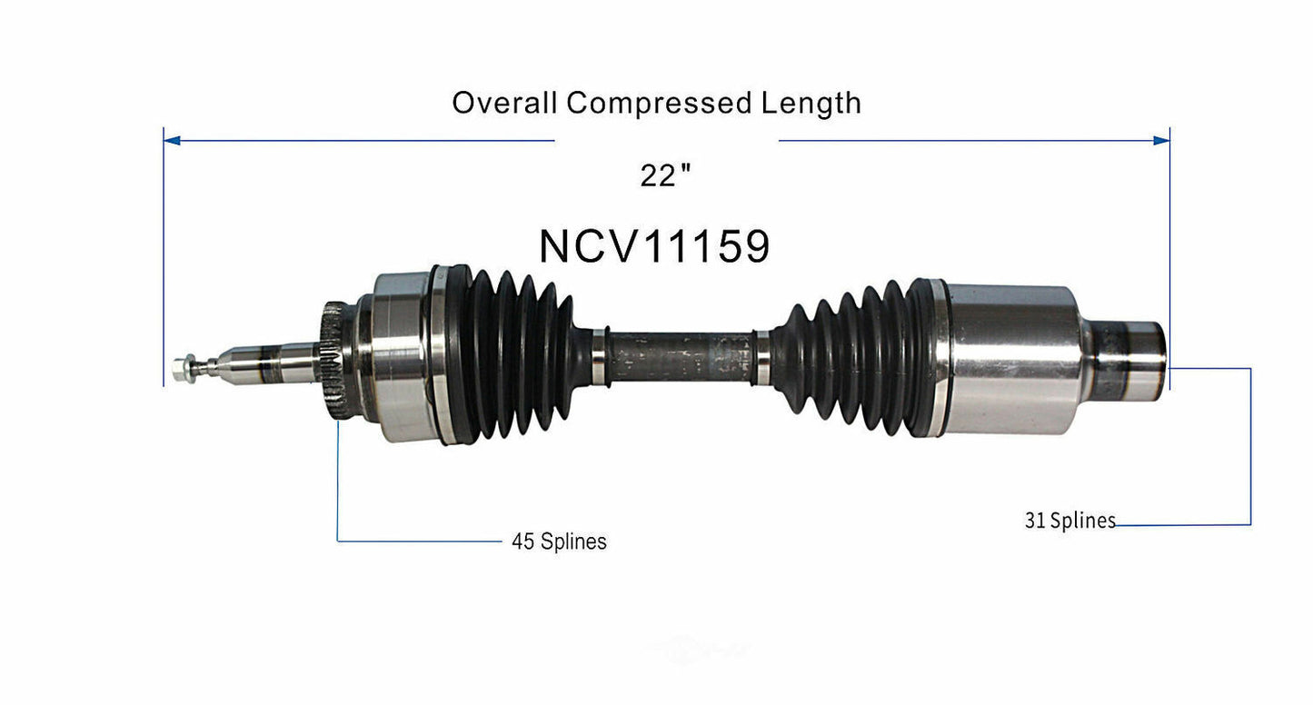 GSP North America NCV11159 CV Axle Assembly