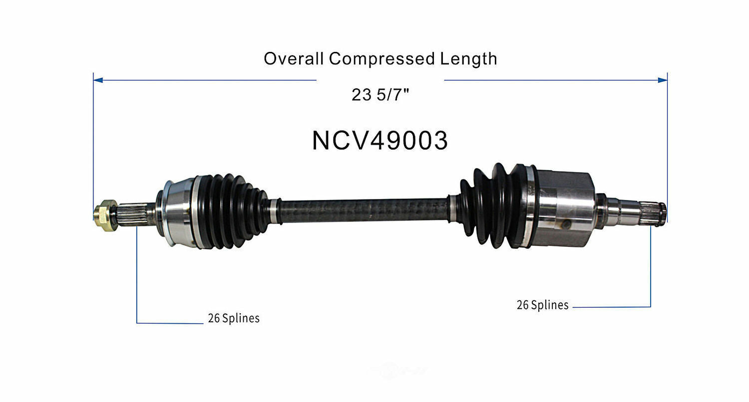 GSP North America NCV49003 CV Axle Assembly