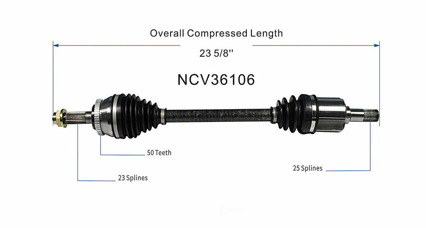 GSP North America NCV36106 CV Axle Assembly