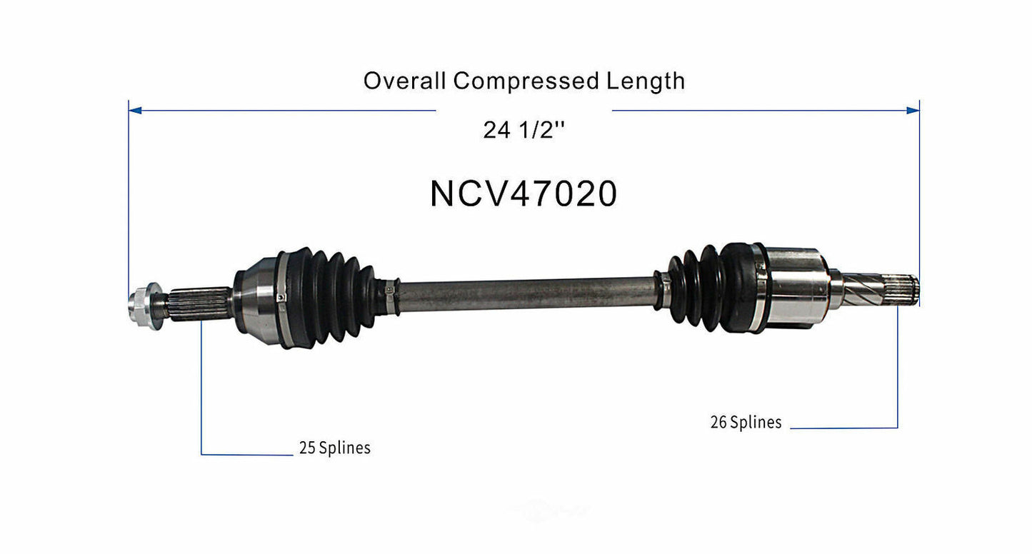 GSP North America NCV47020 CV Axle Assembly