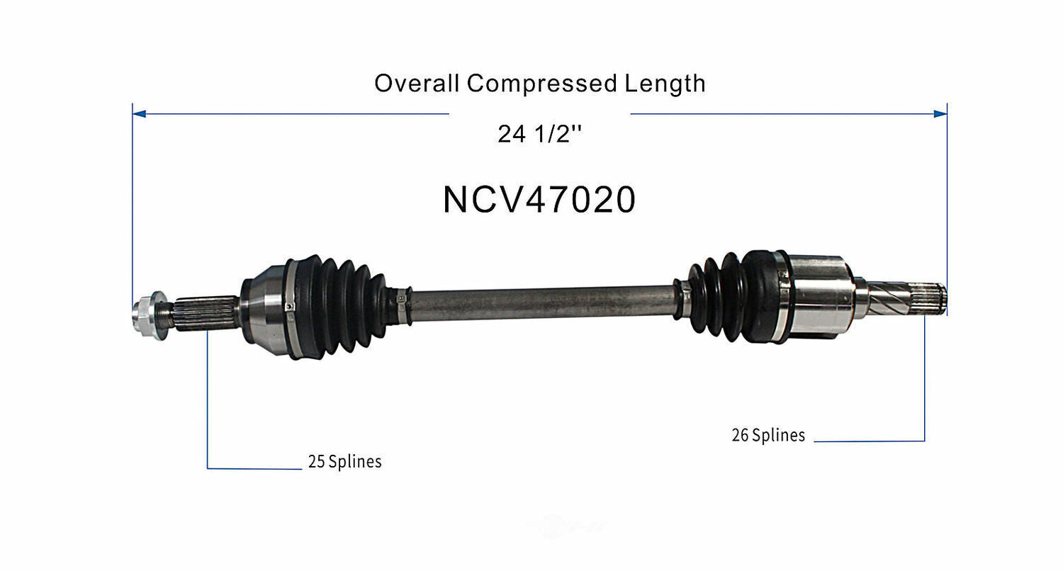 GSP North America NCV47020 CV Axle Assembly