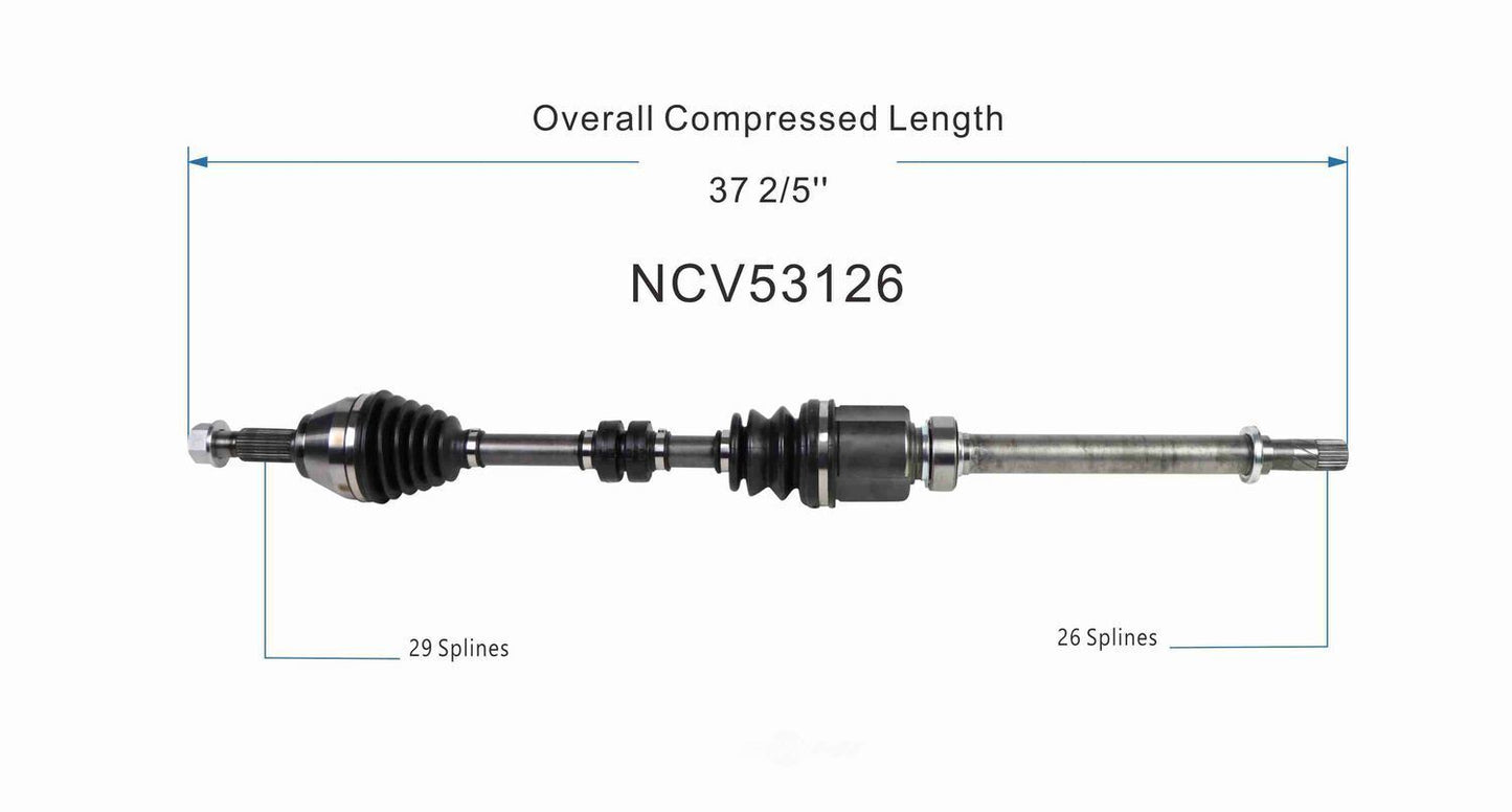 GSP North America NCV53126 CV Axle Assembly