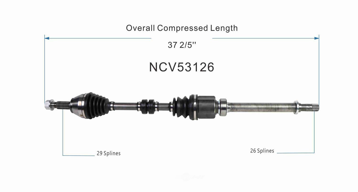 GSP North America NCV53126 CV Axle Assembly