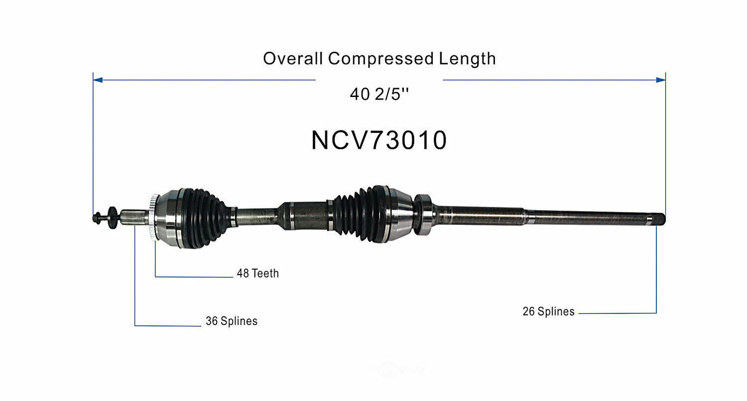 GSP North America NCV73010 CV Axle Assembly