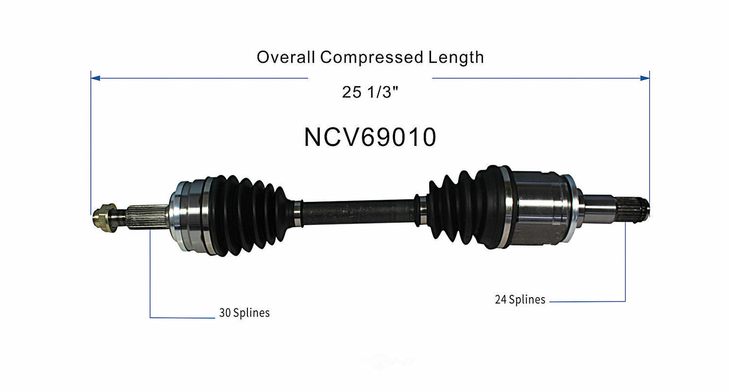 GSP North America NCV69010 CV Axle Assembly