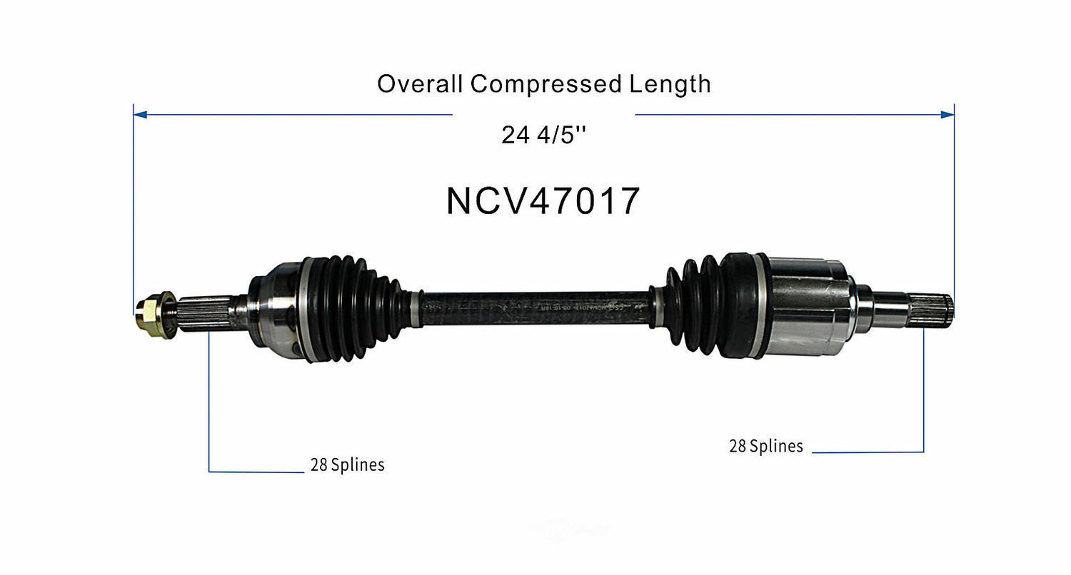 GSP North America NCV47017 CV Axle Assembly